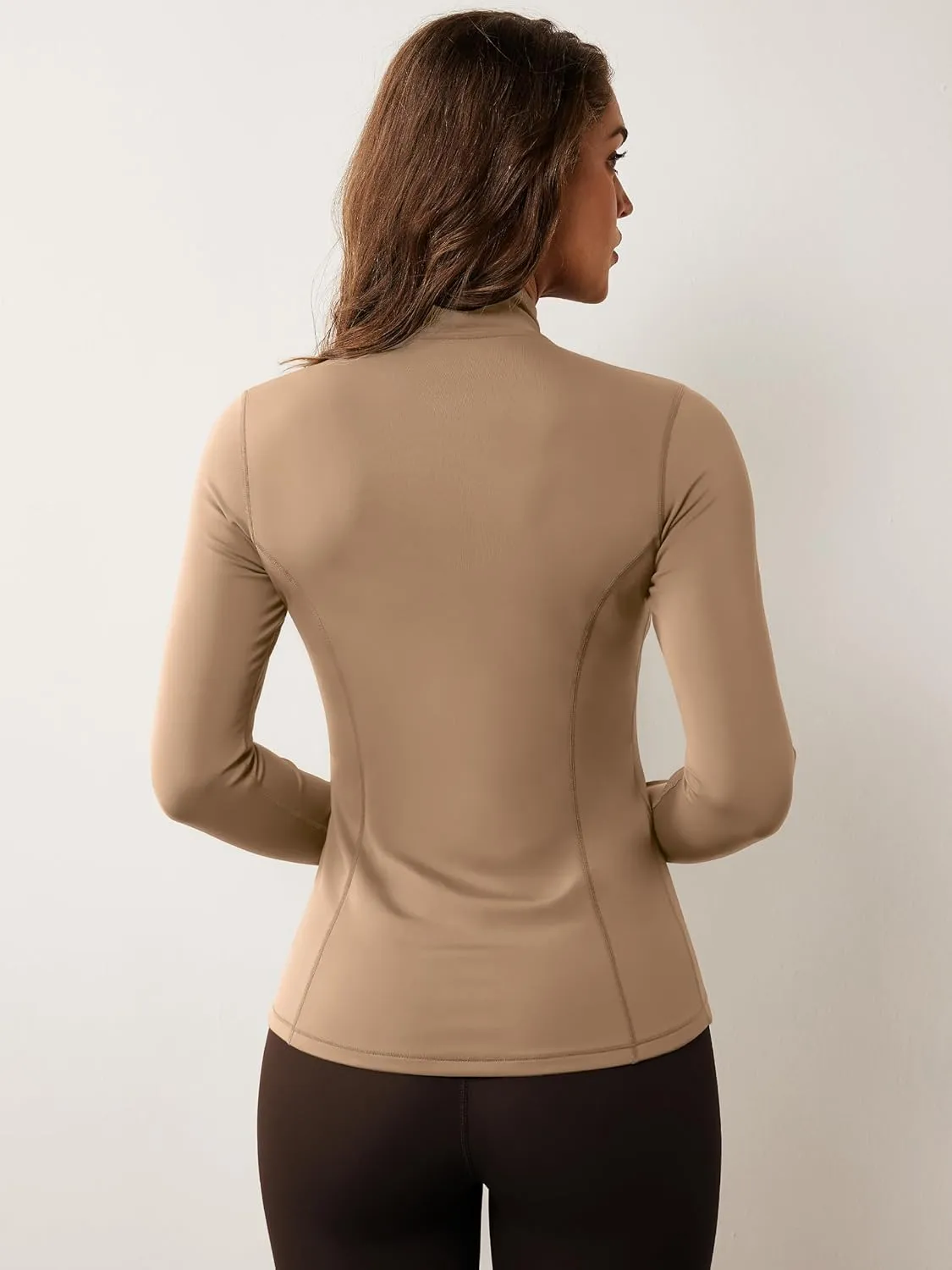 AVGO Womens Workout Jacket Lightweight Zip Up Athletic Running Jackets Long Sleeve Gym Yoga Top with Thumb Holes