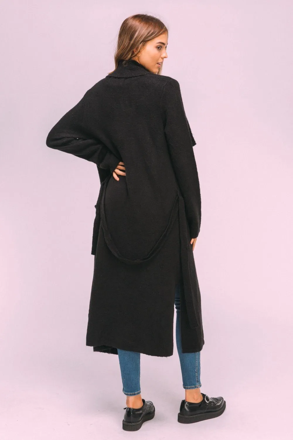 Belted Knit Trench