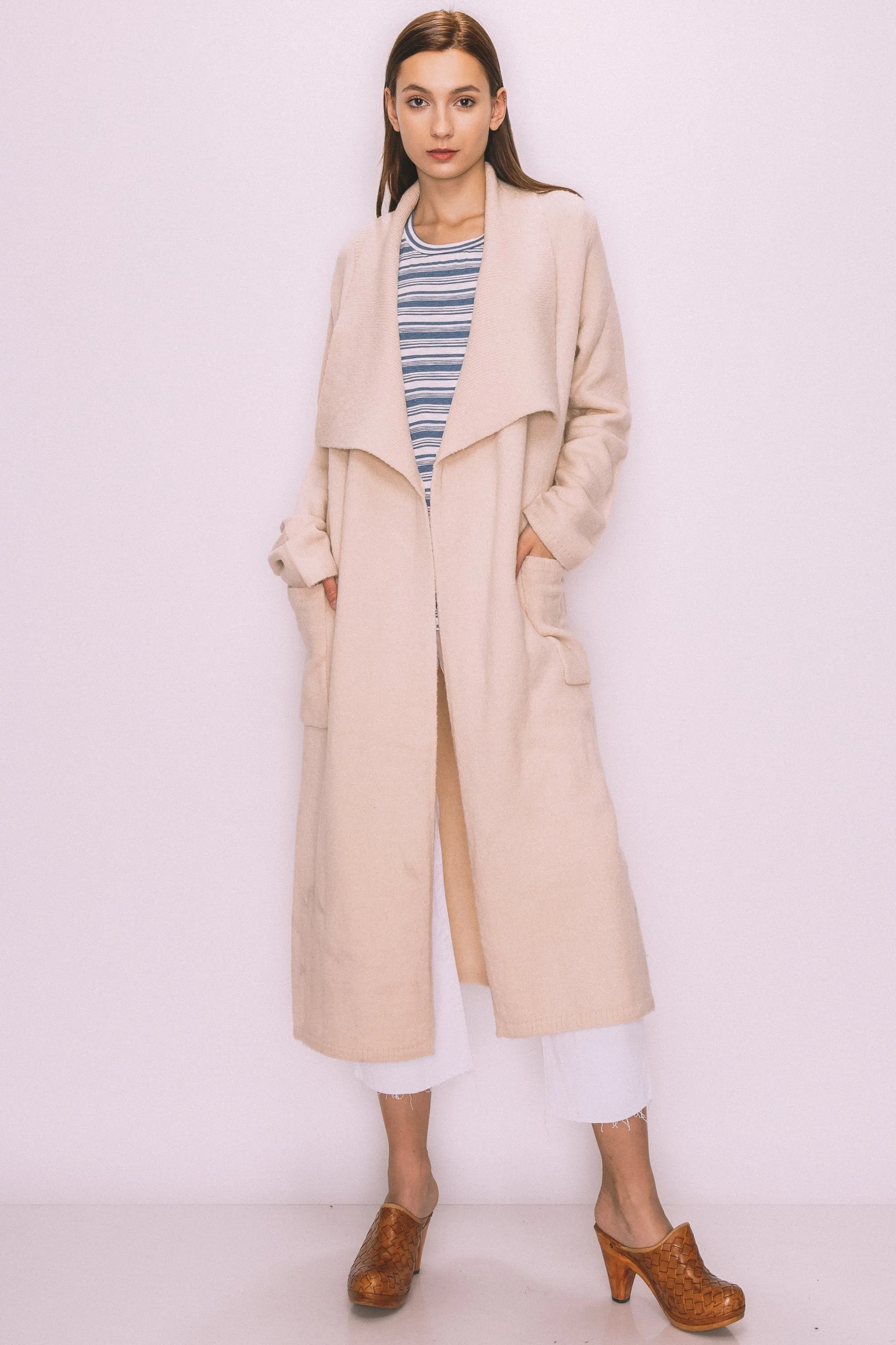 Belted Knit Trench
