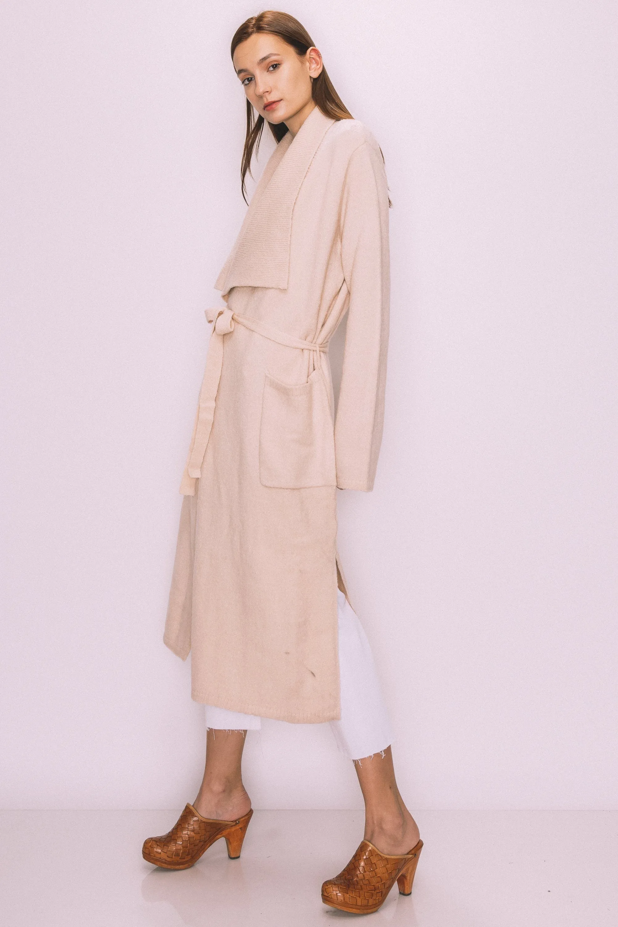 Belted Knit Trench
