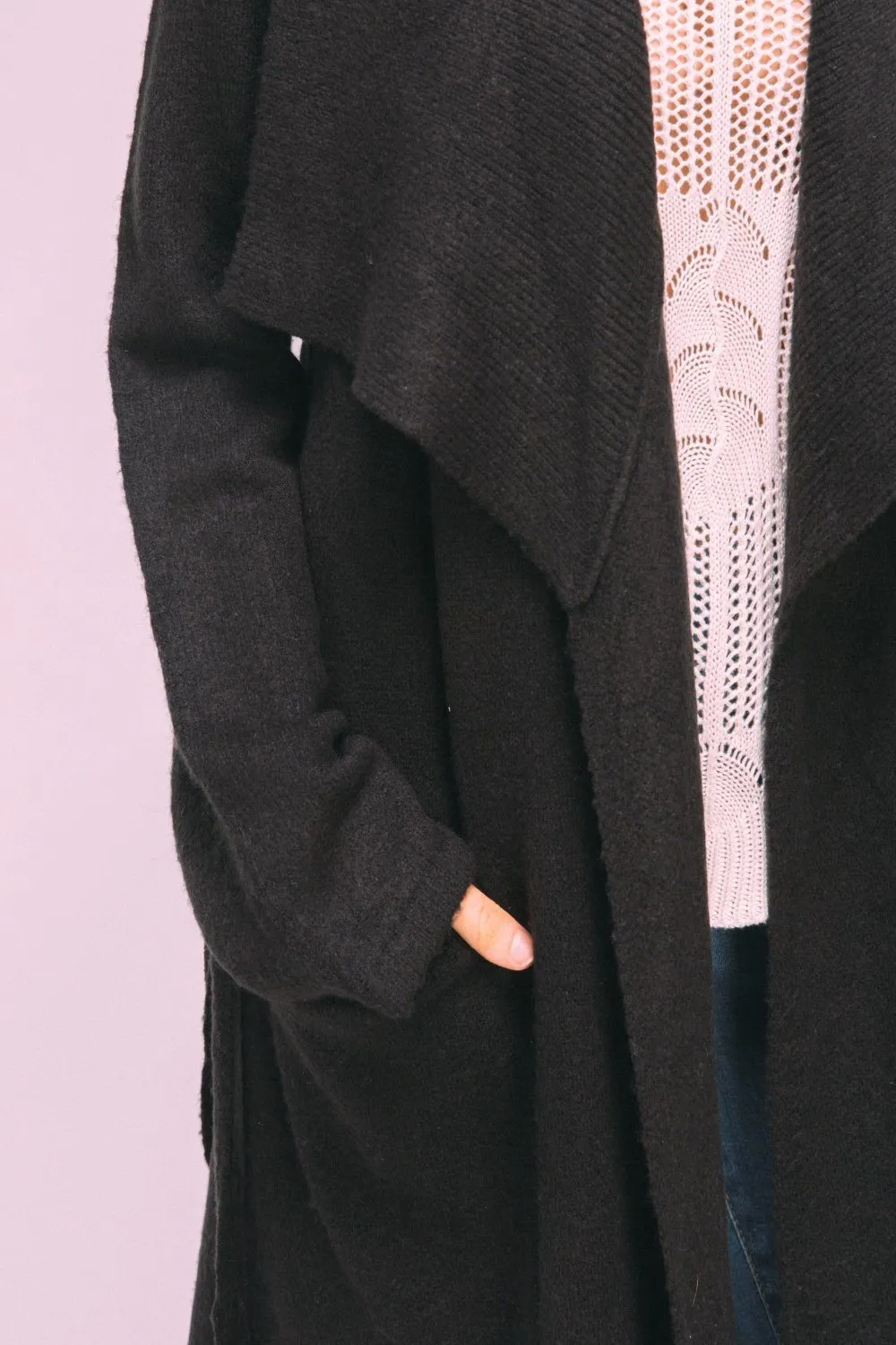 Belted Knit Trench