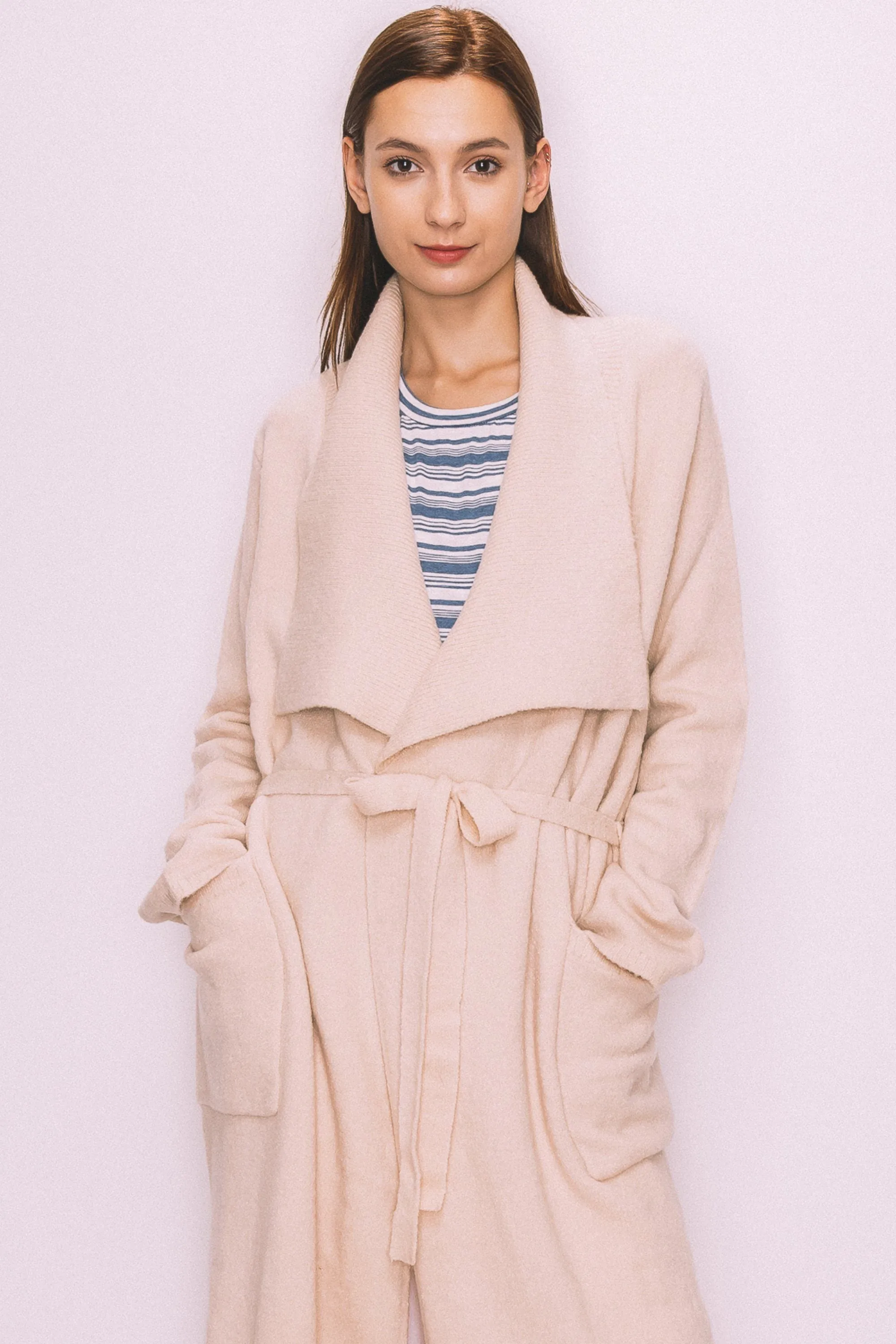 Belted Knit Trench