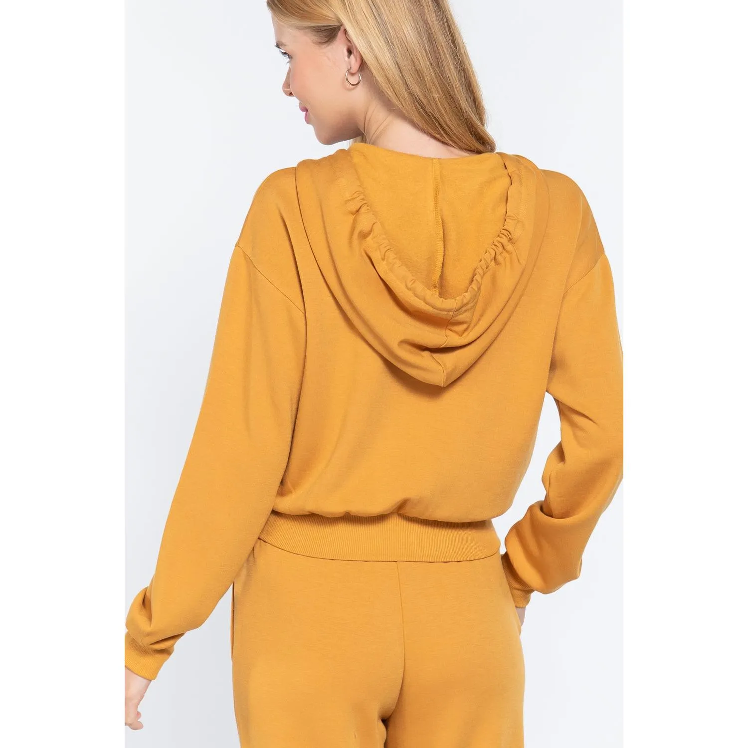 Camel Yellow Fleece Juniors Hoodie