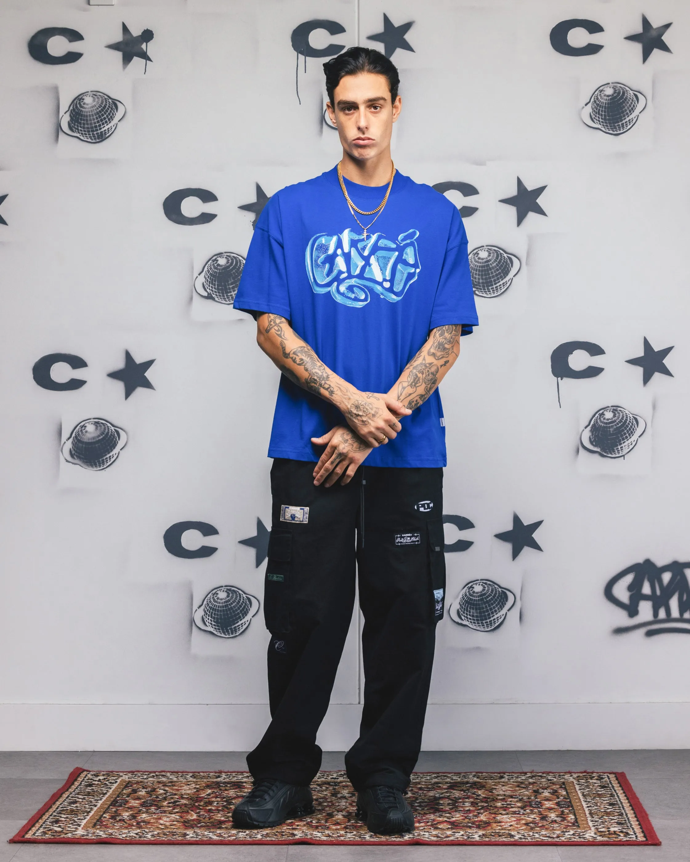 Carre Frosted T-Shirt Royal