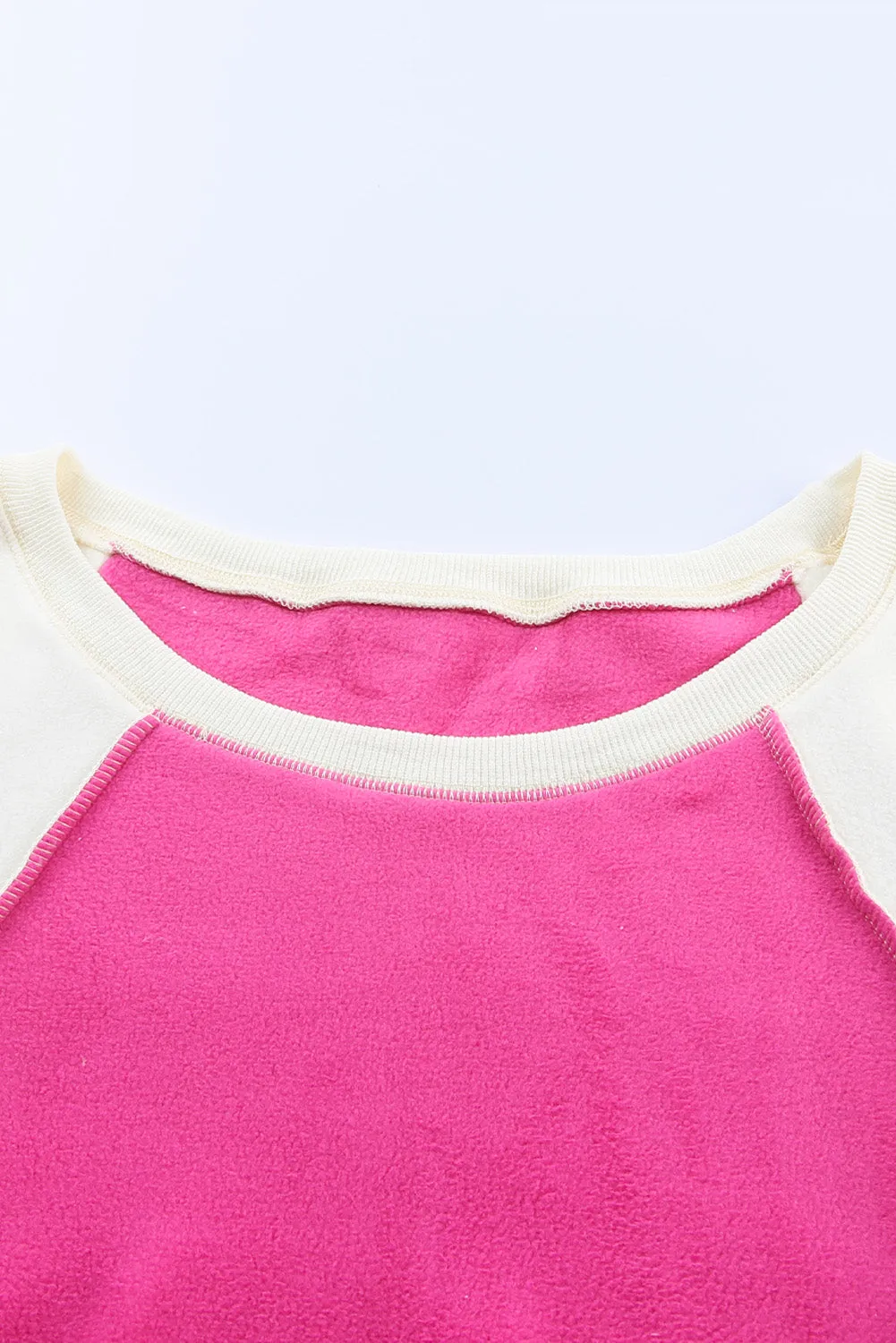 Colorblock Long Sleeve Pullover Fleece Sweatshirt