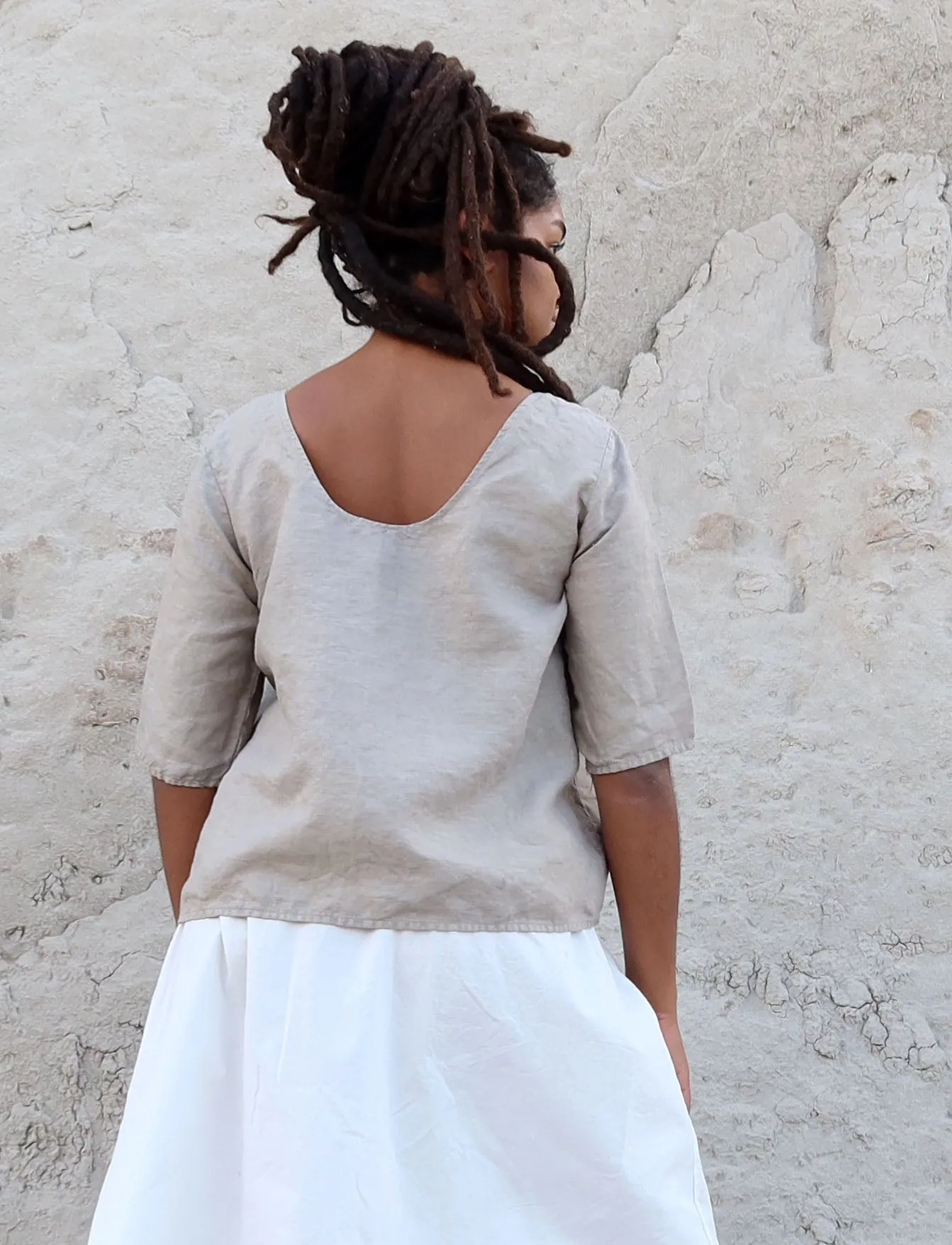 Everyday Shift Cropped Shirt