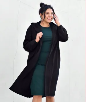 JENNI french terry duster in Black