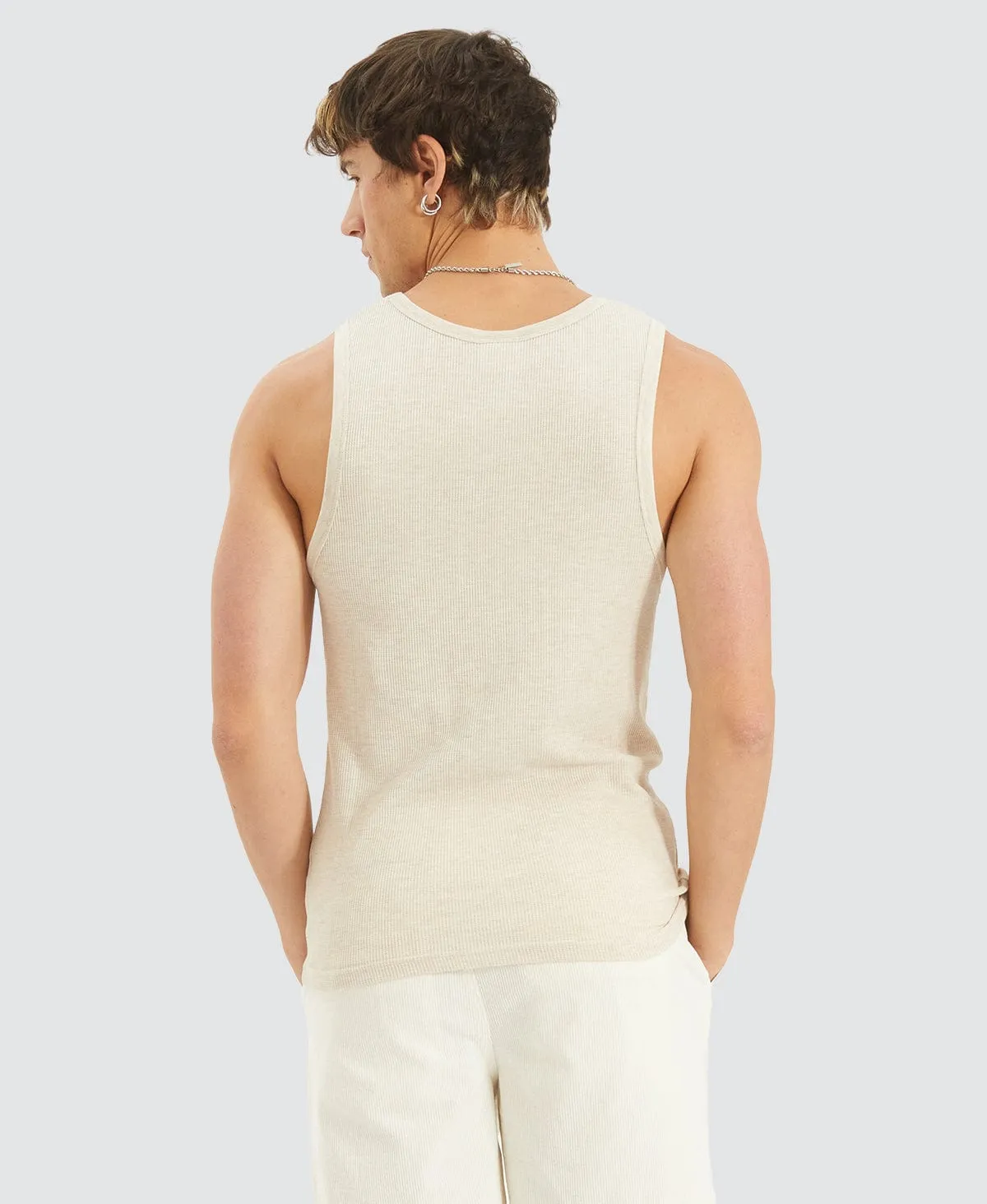 Kai Mini Waffle Singlet Oatmeal