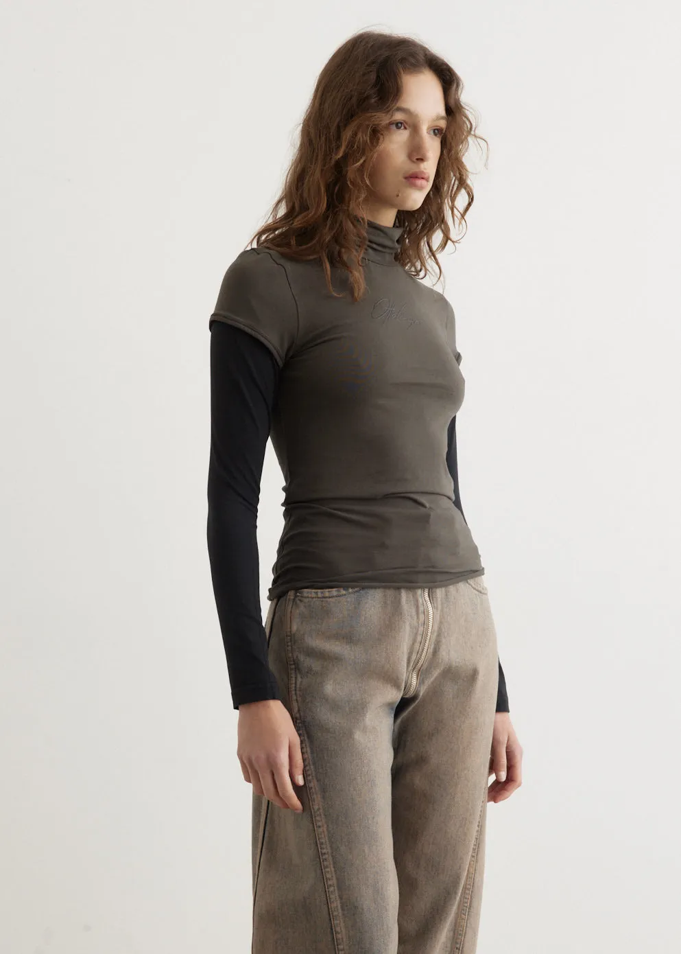 Layered Logo Long Sleeve T-Shirt