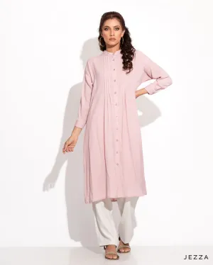 Polyester Below Knee Button Down Top 54281
