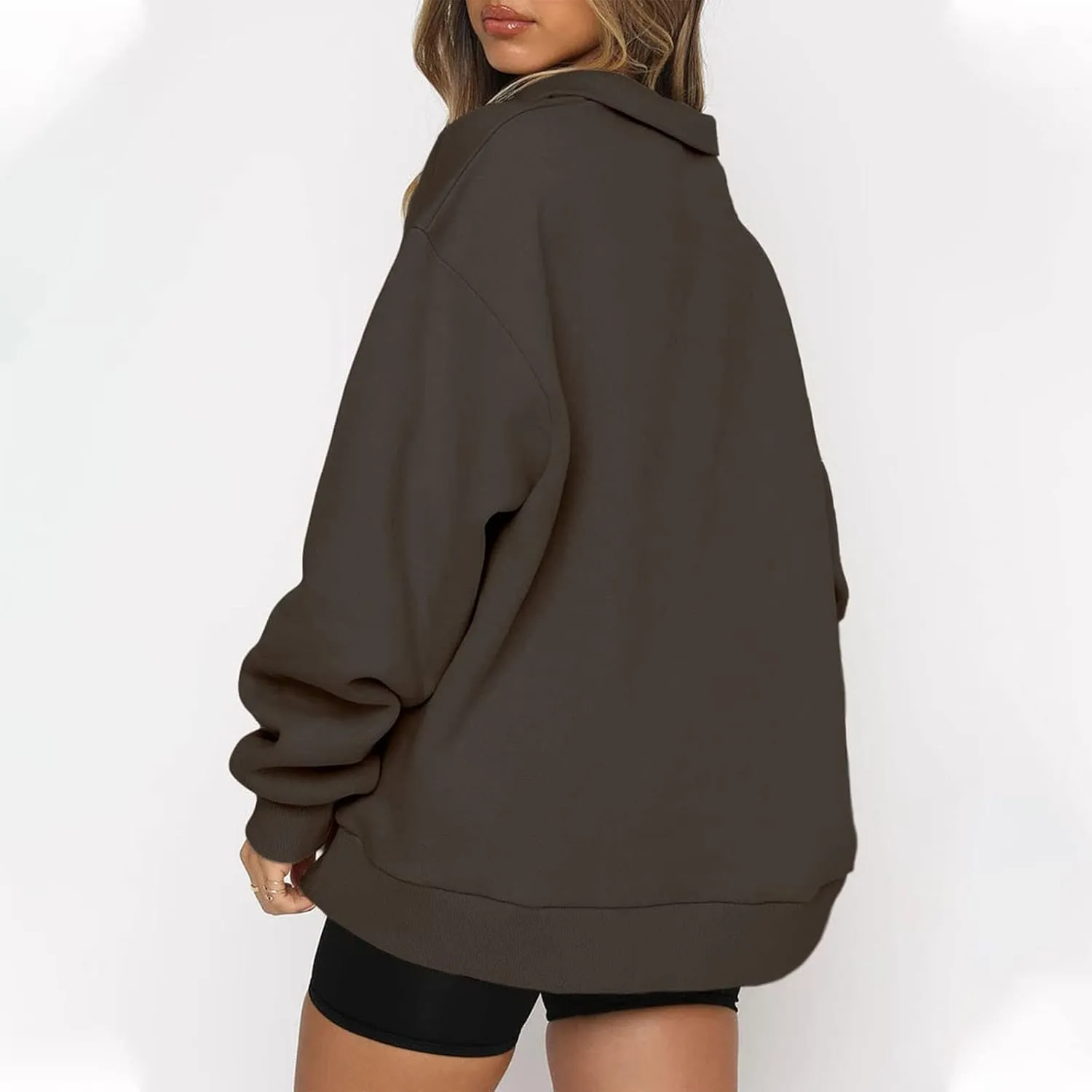 UOQAPRE Oversized Sweatshirt for Women Long Sleeve Womens Sweaters Half Zip Pullover Women Clothes for Girls Christmas
