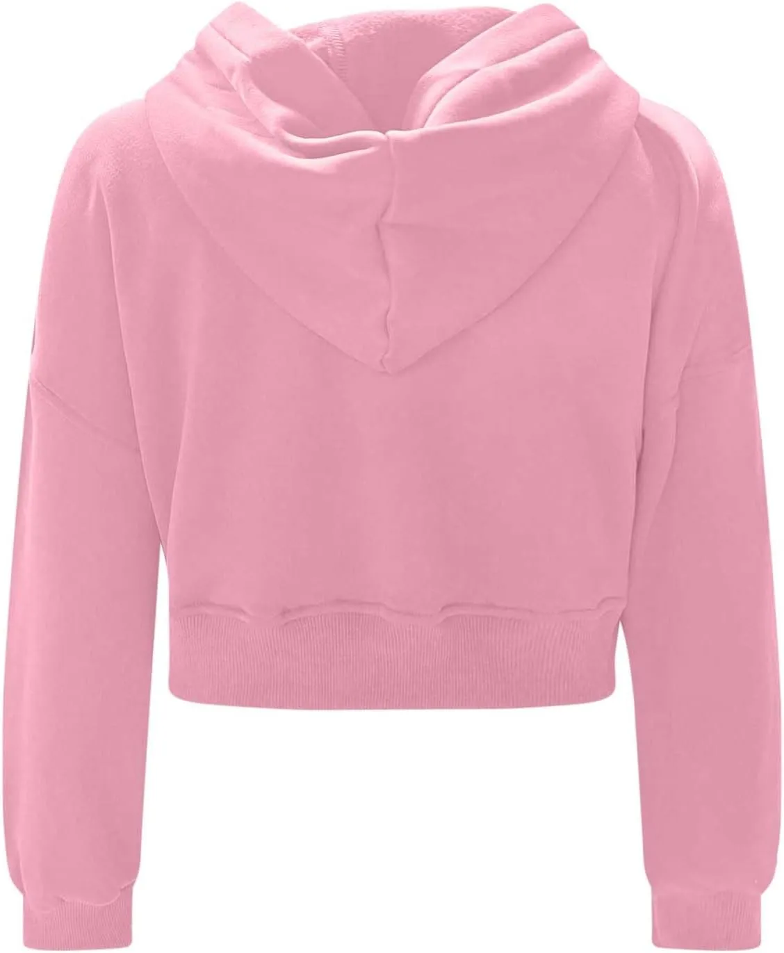Womens Zip Up Cropped Sweatshirts Hoodie Long Sleeve Jacket Trendy Y2K Crop Tops 2024 Fashion Outfits Clothing
